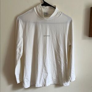 Potter sleep White Long Sleeve stretch Turtleneck Shirt